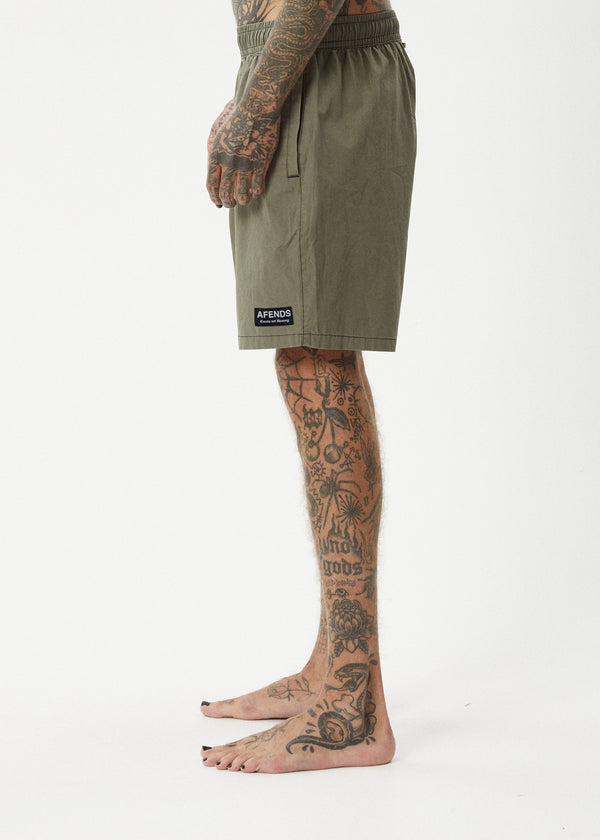 Afends The Dopamine - Swim Short 18" Olive