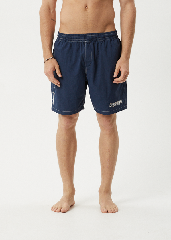 Afends Thorny - Baywatch Swim Short 18" Navy