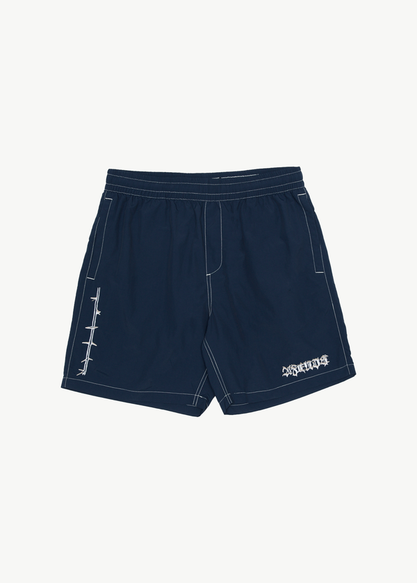 afends Thorny - Baywatch Swim Short 18" Navy