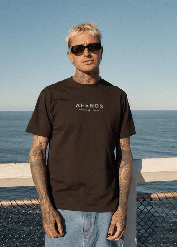 Afends Thrown Out - Retro Tee Black