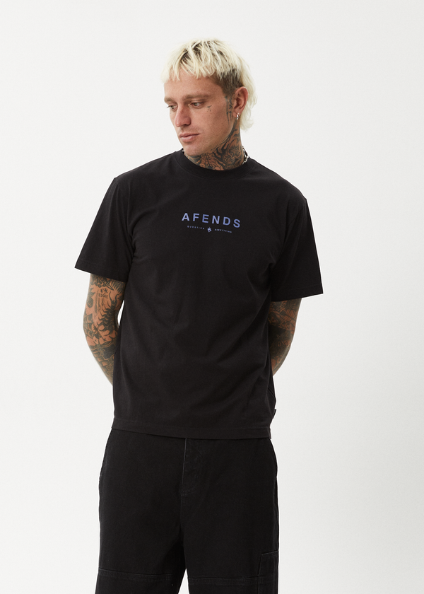 Afends Thrown Out - Retro Tee Black