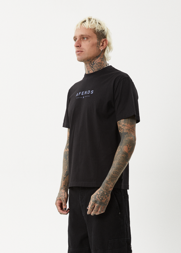 Afends Thrown Out - Retro Tee Black