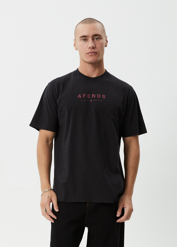 Afends Thrown Out - Retro Tee Stone Black