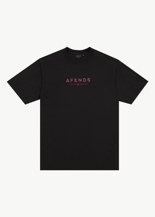 afends Thrown Out - Retro Tee Stone Black