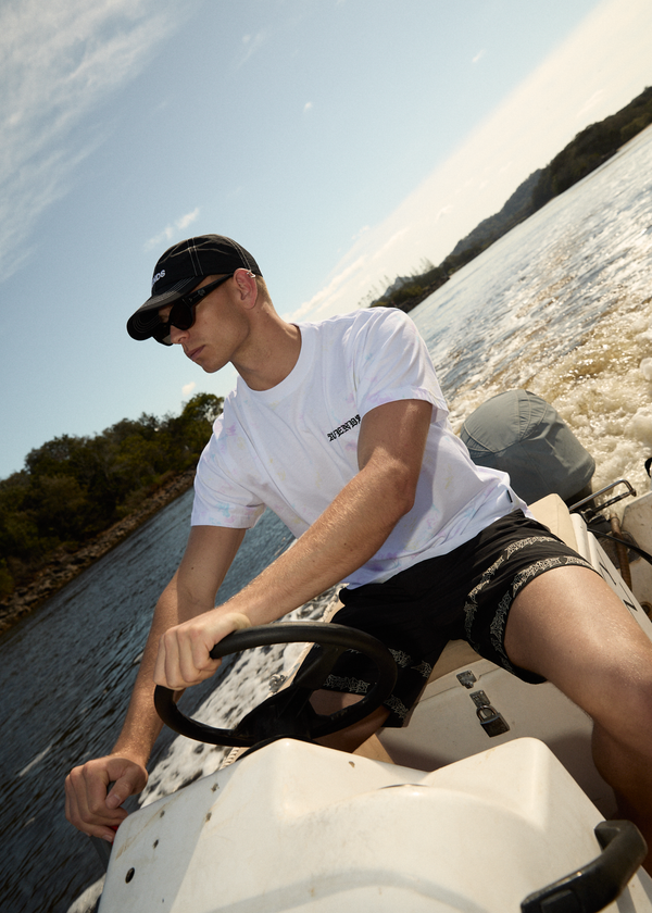 Afends Tie Die - Boxy Tee White