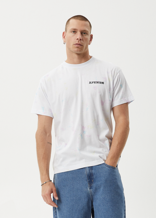 Afends Tie Die - Boxy Tee White