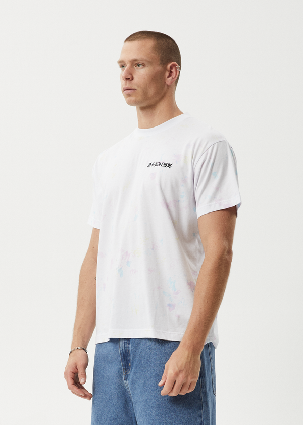 Afends Tie Die - Boxy Tee White