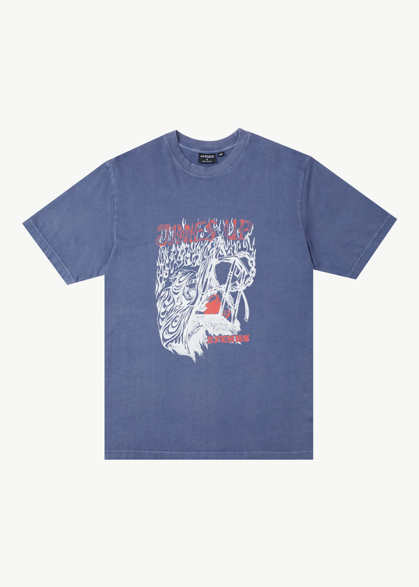 afends Times Up - Retro Tee Washed Marlin