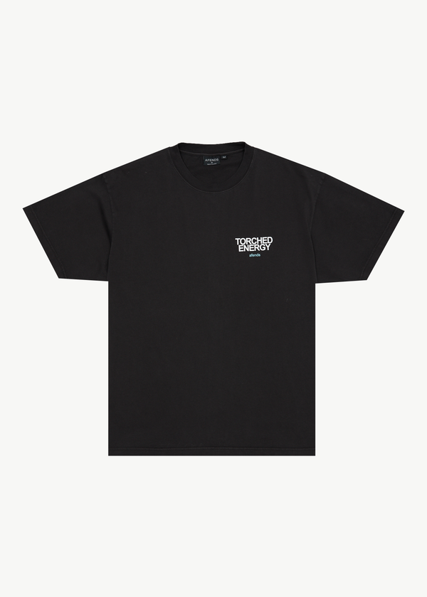 afends Torched Energy - Boxy Tee Stone Black
