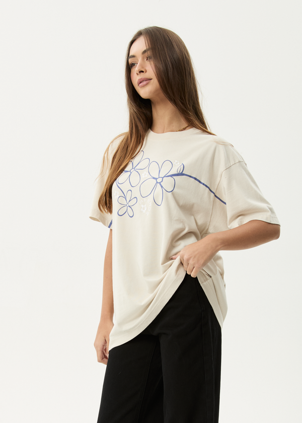 Afends Tranquil - Oversized Tee Moonbeam