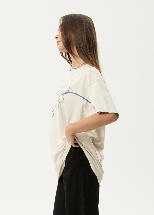 Afends Tranquil - Oversized Tee Moonbeam