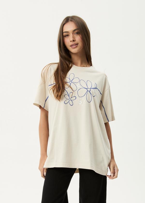 afends Tranquil - Oversized Tee Moonbeam