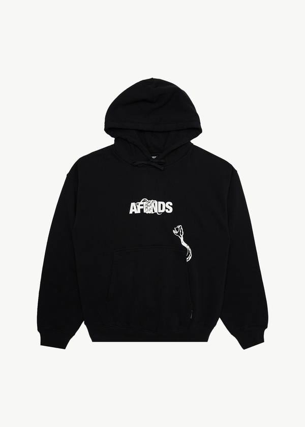 afends Tread - Boxy Hoodie Black