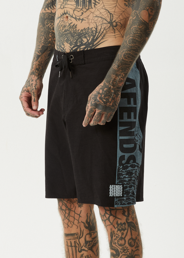 Afends Tread - Surf Related Boardshort 20" Black