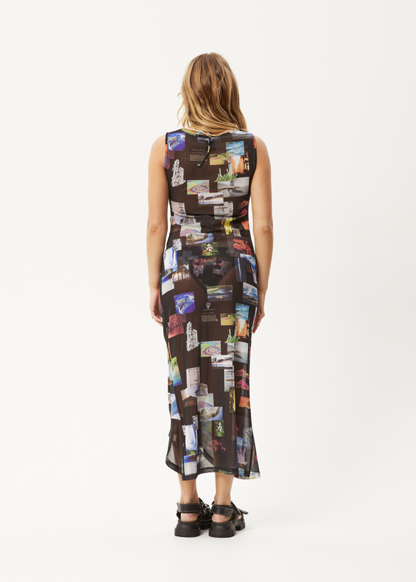 Afends Under Pressure - Mesh Maxi Dress Black