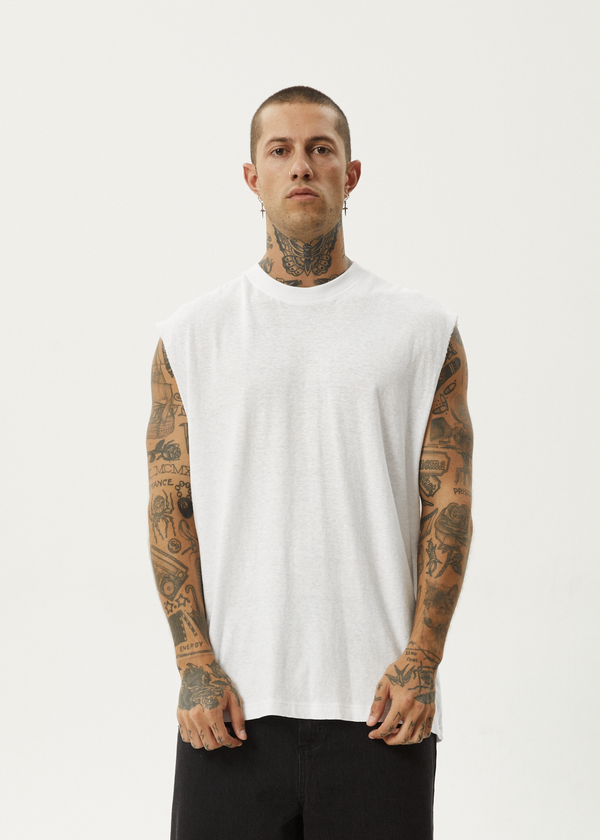 Afends Vacation - Sleeveless Tee White