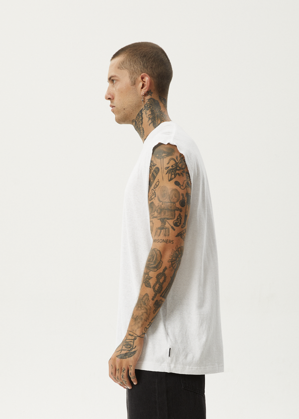 Afends Vacation - Sleeveless Tee White