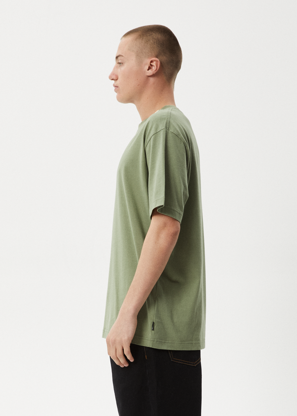 Afends Vinyl - Retro Tee Oil Green