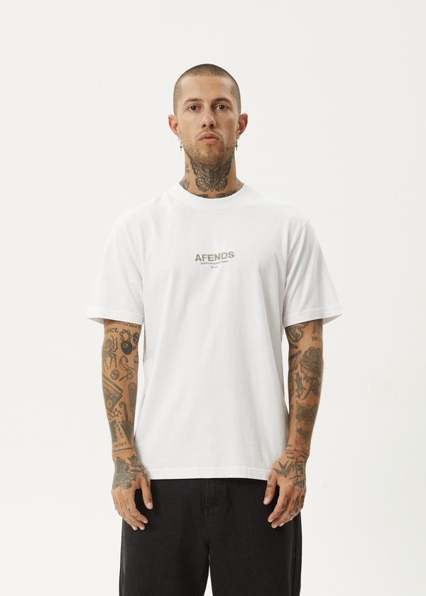 Afends Vinyl - Retro Tee White