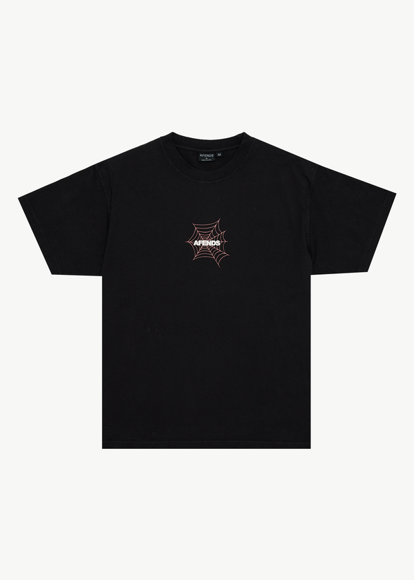 afends Webhead - Boxy Tee Stone Black