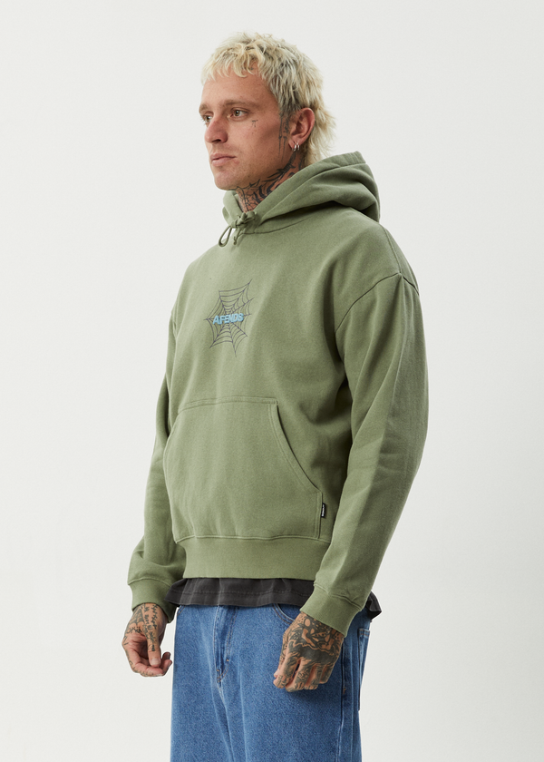 Afends Webhead - Hoodie Oil Green
