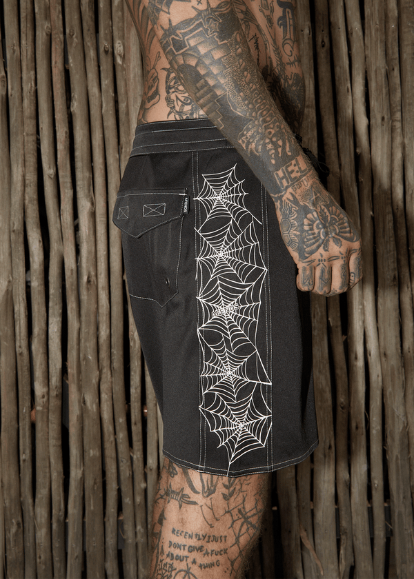 Afends Webhead - Surf Related Boardshort 18" Black