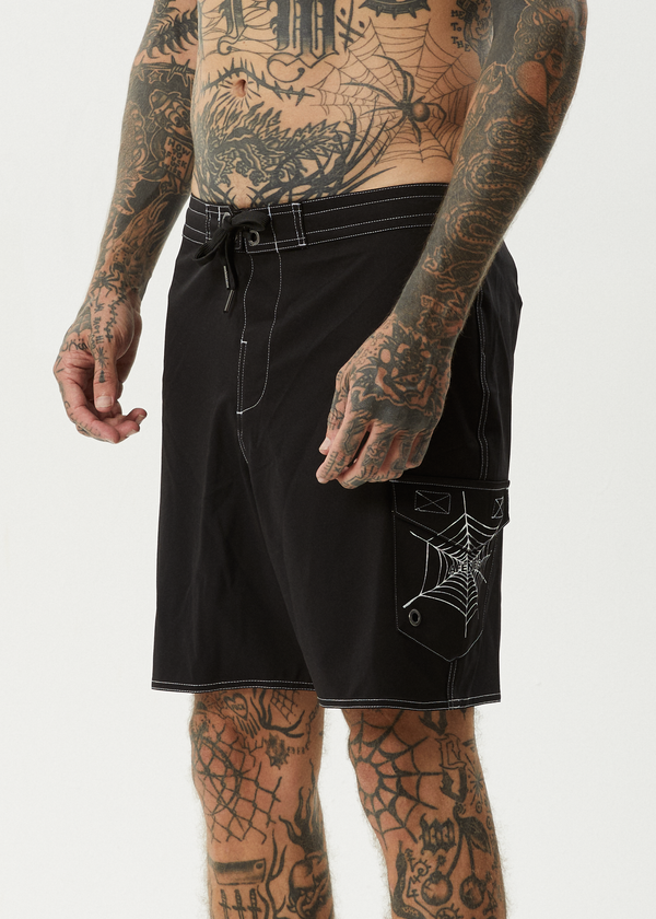 Afends Webhead - Surf Related Boardshort 18" Black