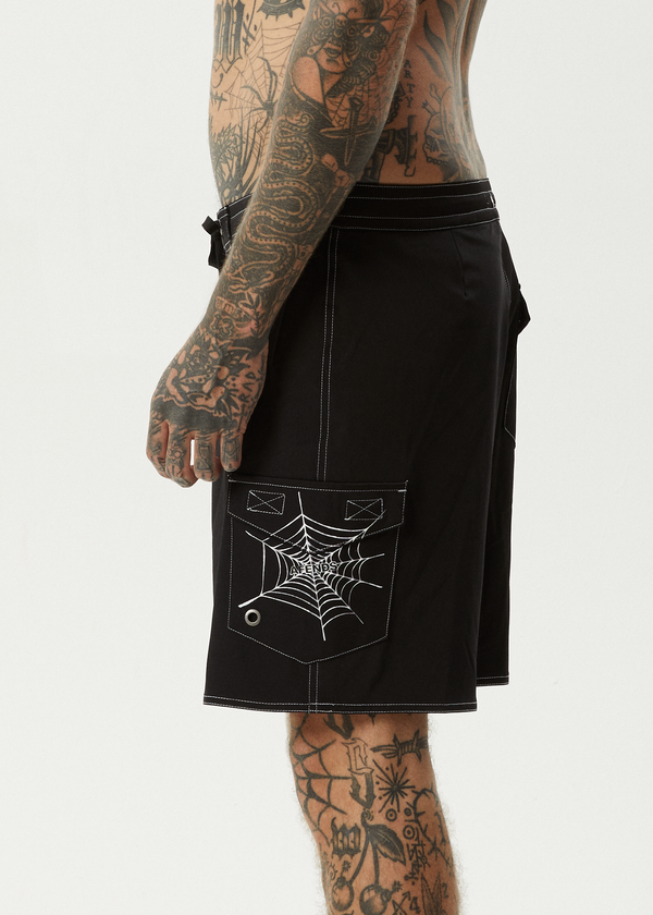 Afends Webhead - Surf Related Boardshort 18" Black
