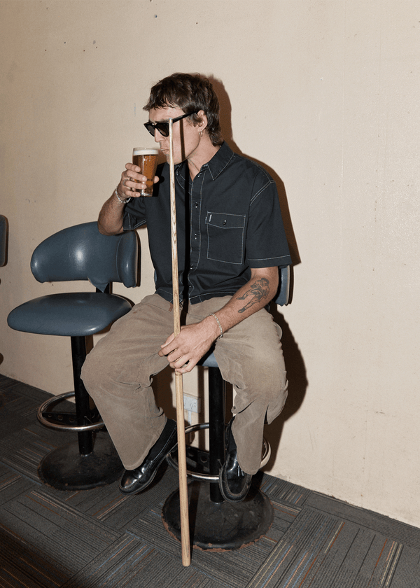 Afends Welcome Back - Corduroy Baggy Pant Fossil