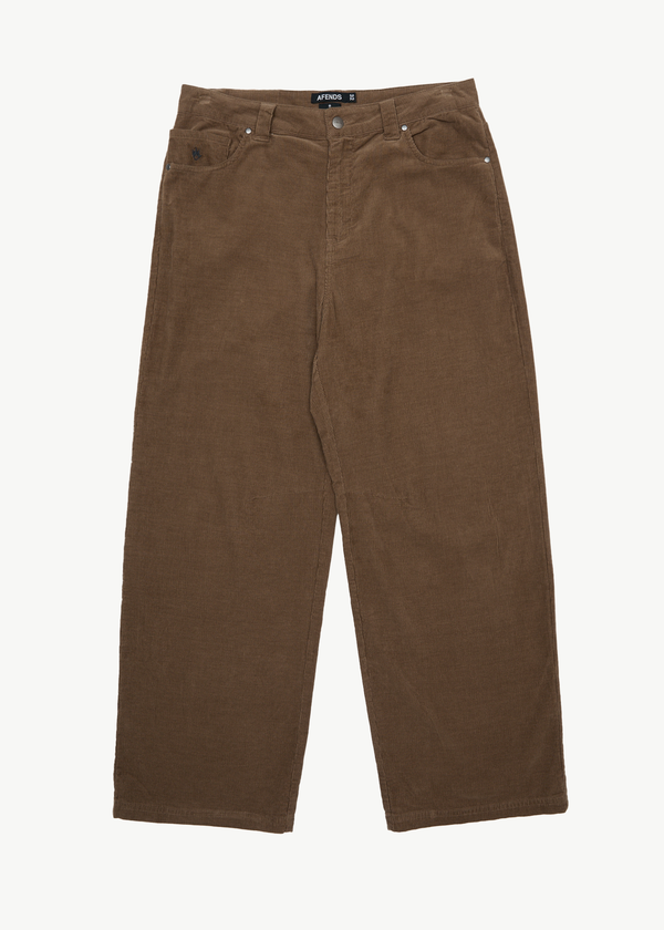 afends Welcome Back - Corduroy Baggy Pant Fossil
