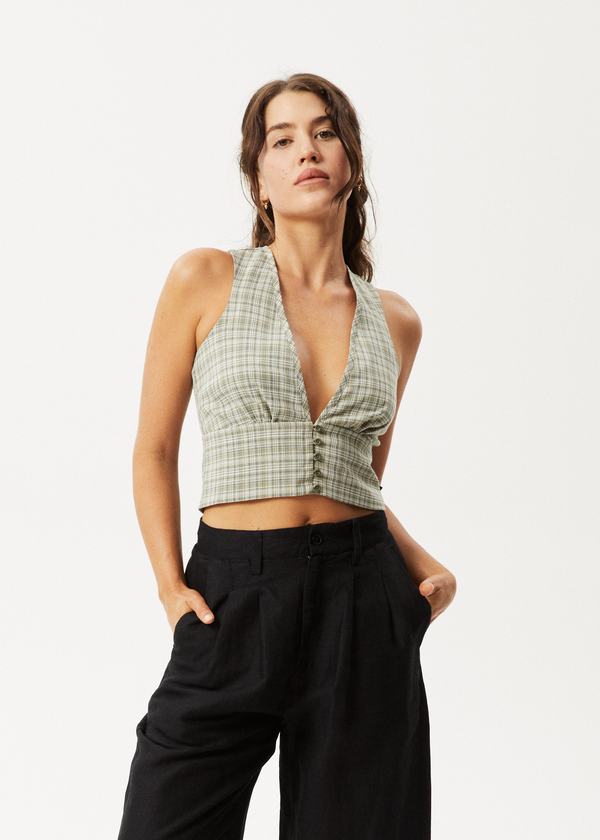 afends Willow Check - Top Military Check
