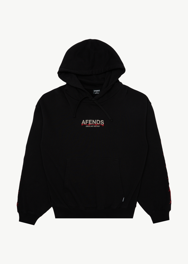 afends Wired - Boxy Hoodie Black