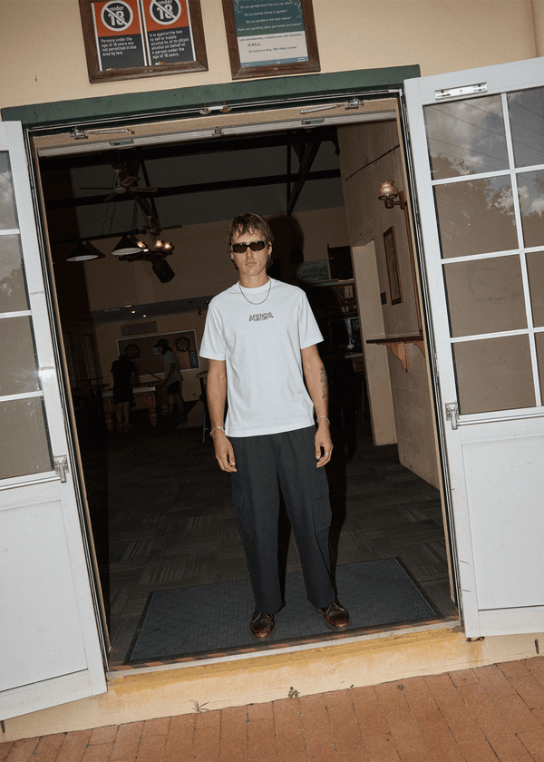 Afends Wired - Retro Tee White