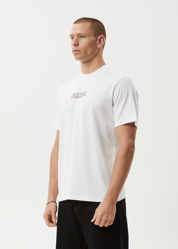 Afends Wired - Retro Tee White