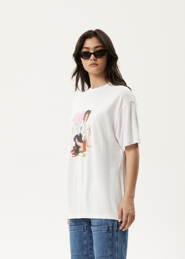 Afends Worlds Above - Oversized Tee White