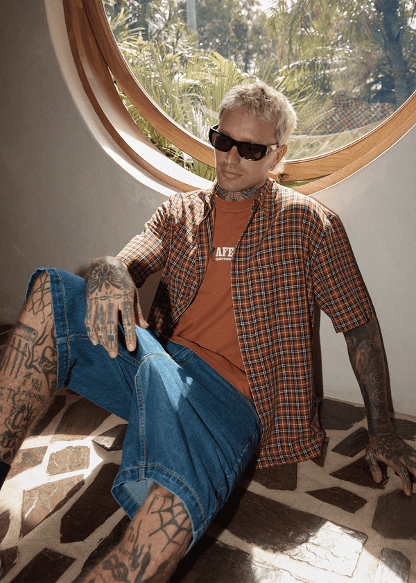 Afends Wrecked - Short Sleeve Shirt Terra