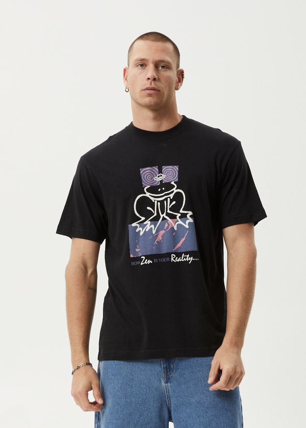 afends Zen Feeling - Retro Tee Black