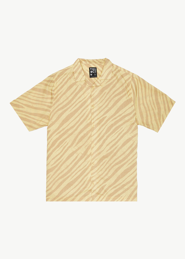 Afends Atmosphere - Cuban Short Sleeve Shirt Butter Stripe