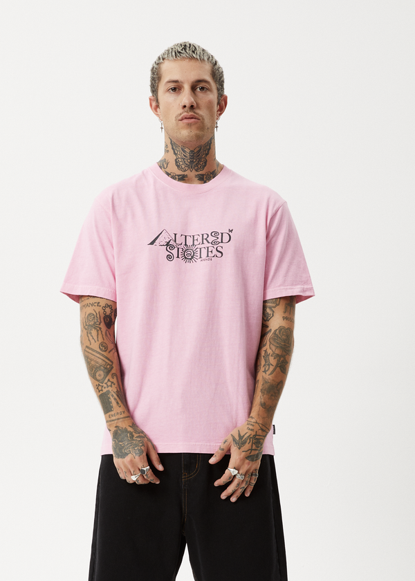 Afends Deep State - Heavyweight Retro Tee Vintage Pink