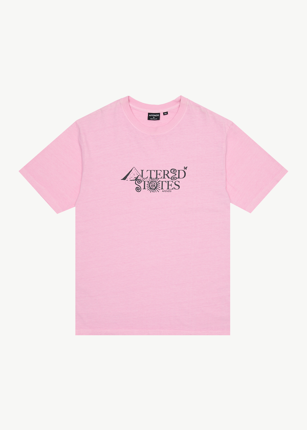 afends Deep State - Heavyweight Retro Tee Vintage Pink
