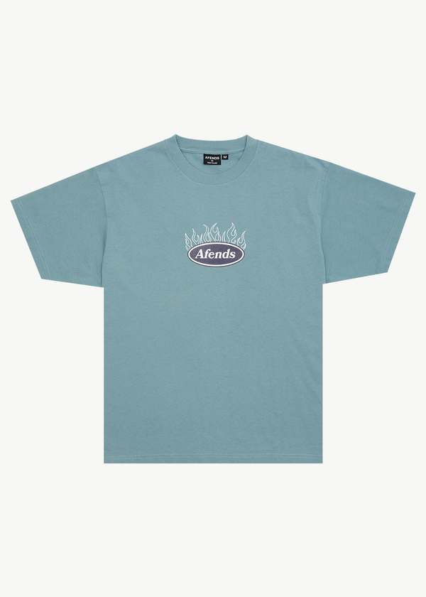afends Fast Forward - Heavyweight Boxy Tee Ocean Spray