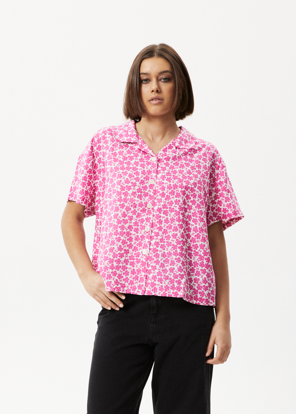 Afends Madeline Mood - Short Sleeve Shirt Bubblegum Floral