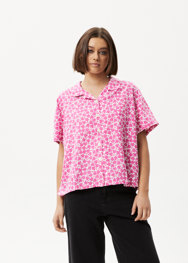 Afends Madeline Mood - Short Sleeve Shirt Bubblegum Floral