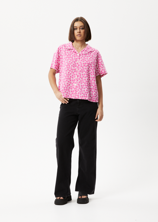 afends Madeline Mood - Short Sleeve Shirt Bubblegum Floral