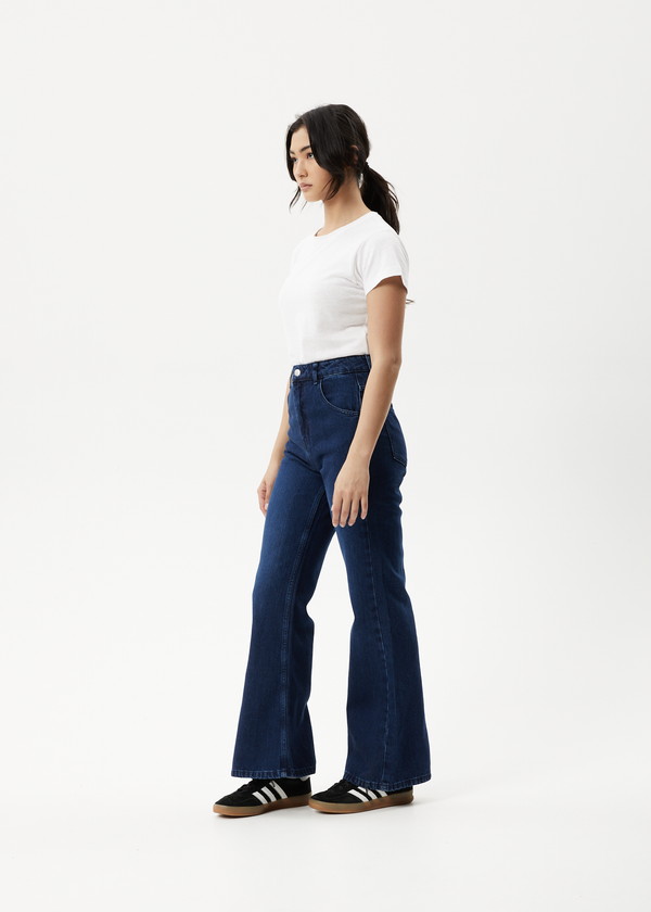Afends Marsha - Denim Slim Flared Jean Original Rinse