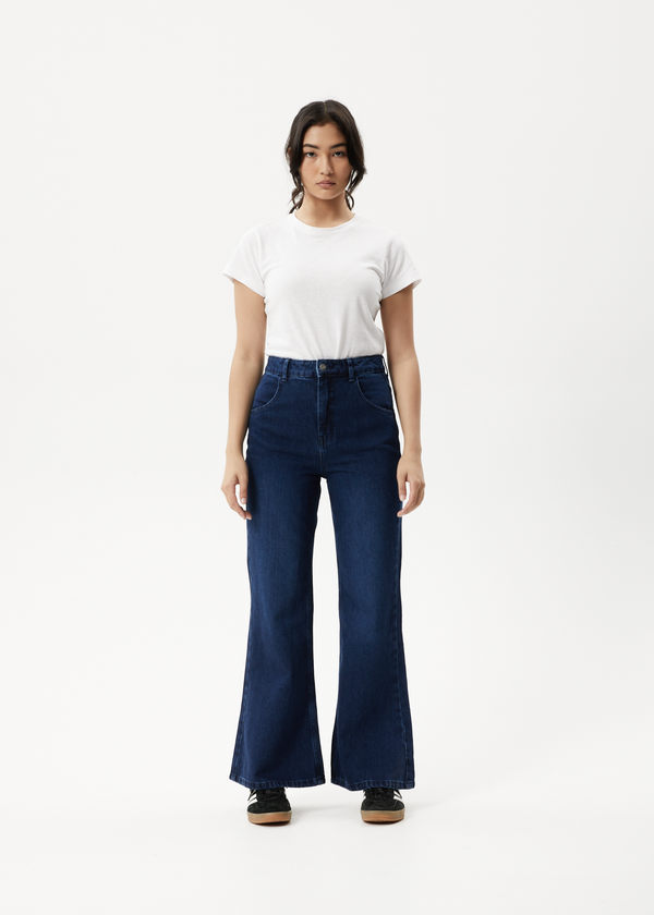 Afends Marsha - Denim Slim Flared Jean Original Rinse