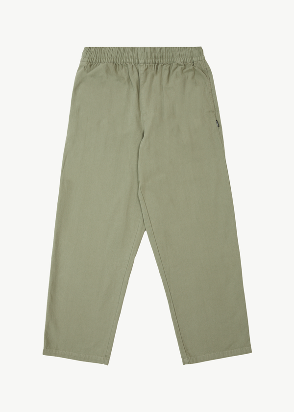 afends Ninety Eights - Baggy Elastic Waist Pant Olive