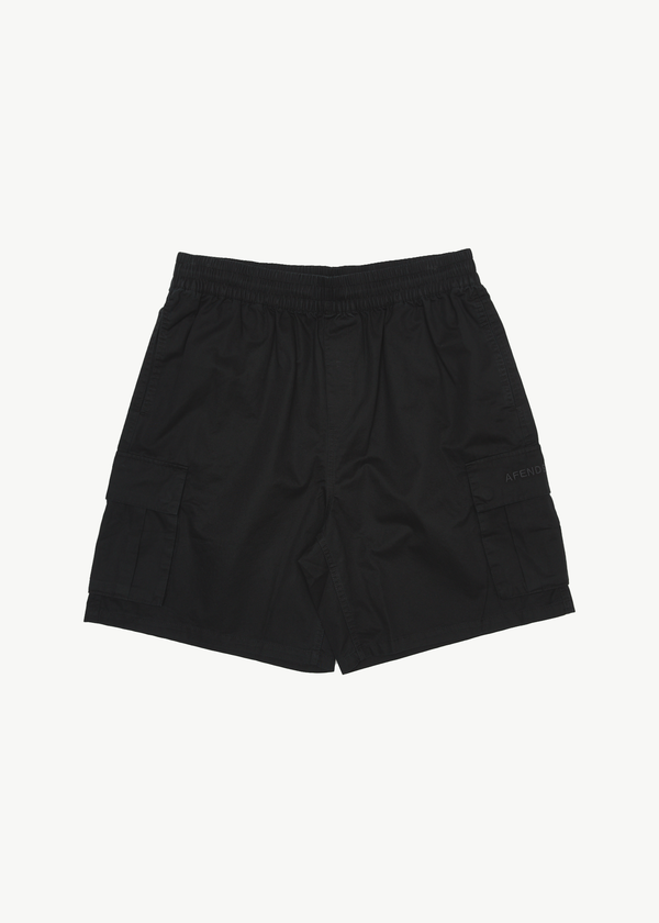 afends Ninety Eights Cargo - Oversized Cargo Short 20" Black