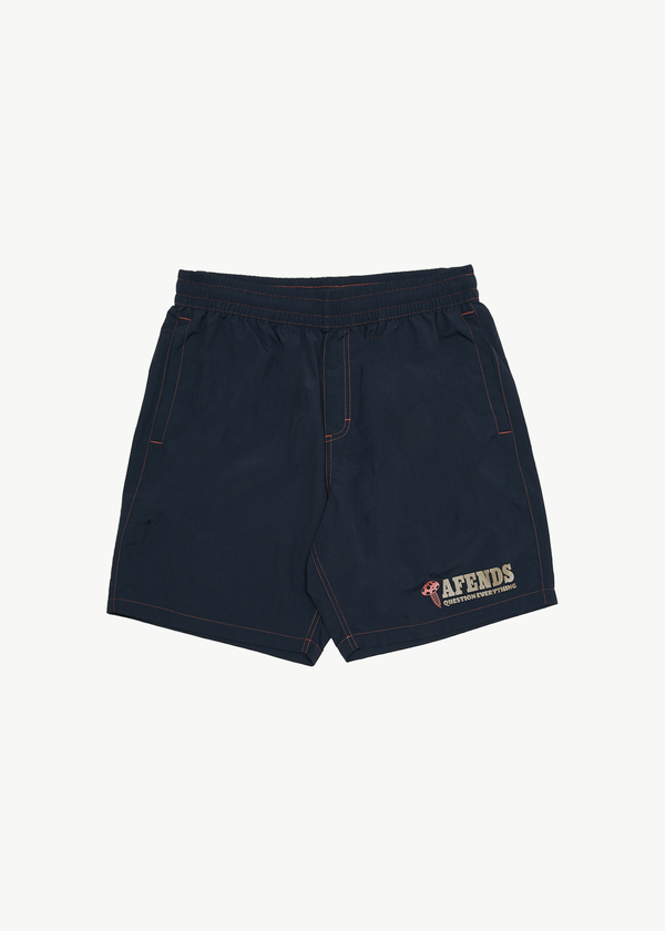 afends Nuts N Bolts - Baywatch Swim Short 18" Deep Sea