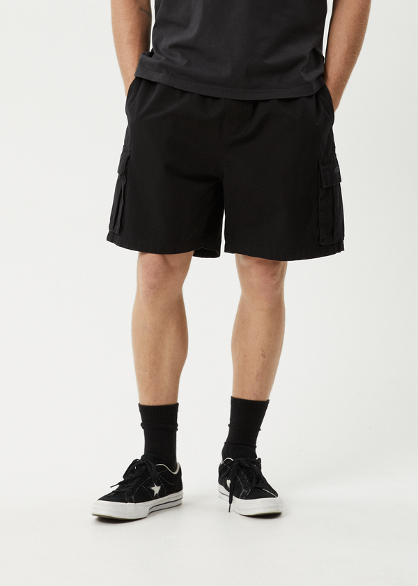 Afends Ripped Out 98 - Oversized Cargo Short 20" Black